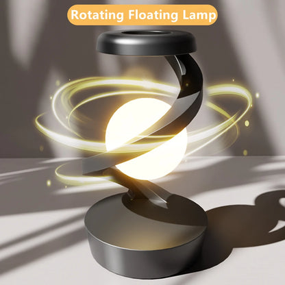 Creative Table Lamp, Rotating Floating lamp, 15W Wireless Charger, Mobile Phone Wireless Charger, RGB Atmosphere Night Light